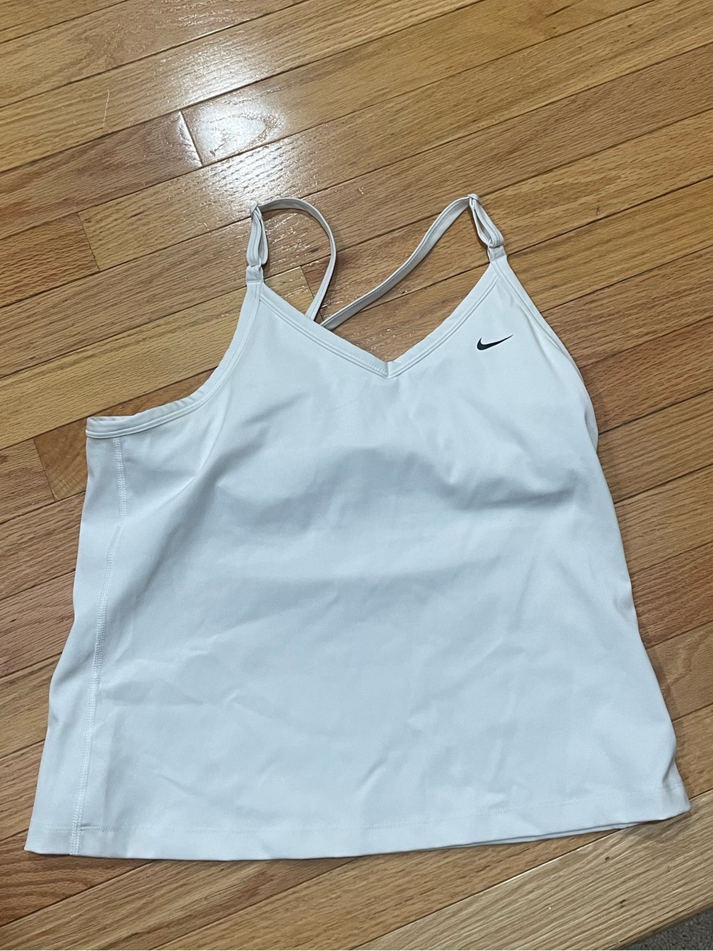 Nike White V-Neck Spaghetti Strap Camisole